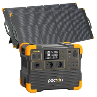Baterijski generator PECRON E1500LFP 2200W + 2x 200W solarna panela